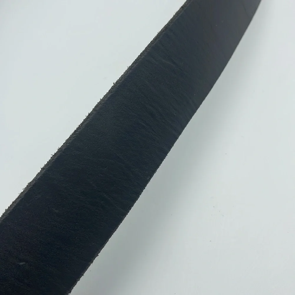Stamp 10 Black Leather Belt Braided Moto Biker Goth Sz L